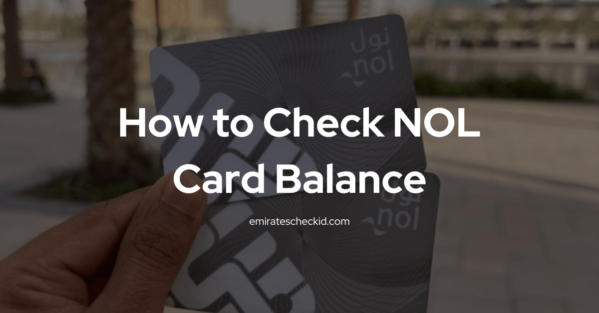 Check NOL Card Balance Online 2024 HassleFree Travel NOL Card